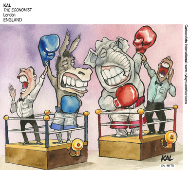 International Political Cartoon: Democrats VS Republicans